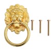 4 Pack 2" x 3.5" Gold Lion Head Drawer Pulls,