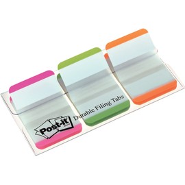 Post-it Index Flags - Strong 25mm - Pink, Green, Orange (22 Flags x 3 colours)