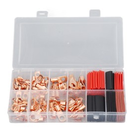 150 Pcs Set Wire Lugs Heat Shrink Tubes Set Thickened Copper Battery Cable Ends Terminal Connectors