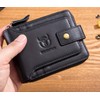 BULLCAPTAIN Genuine Leather Men Wallet with ID Window RFID Blocking