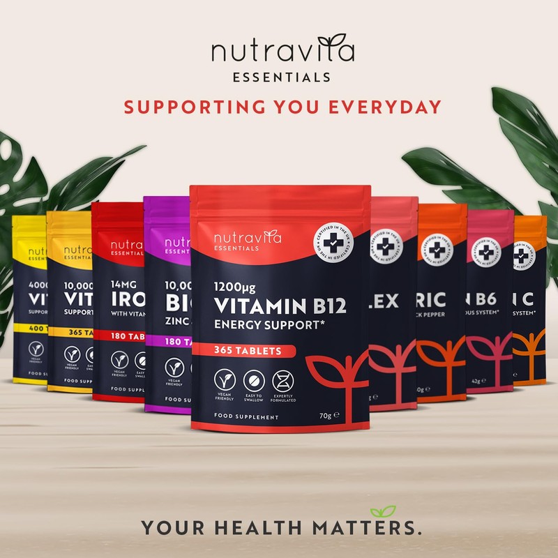Nutravita High Strength Vitamin B12 1200mcg Tablets - 365 Vegan