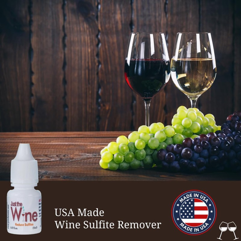 Just the Wine Sulfite Remover Drops (5-Bottle Pack) Just 3