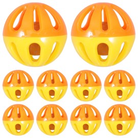 BESPORTBLE Cat Balls with Bells: 10Pcs Plastic Jingle Cat Toy Hollow-Out Jingle Balls for Kitten Indoor Games and Interaction