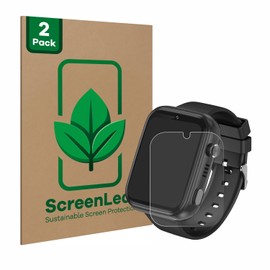 ScreenLeaf (Pack of 2) Protective Film for Okyuk 4G Kids Smartwatch [Sustainable Screen Protector, Film, Transparent, Scratch-Resistant]