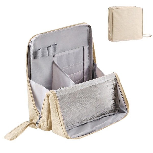 Makeup Bag, Travel Makeup Organizer, Standing Makeup Bag, Parallel Traveler