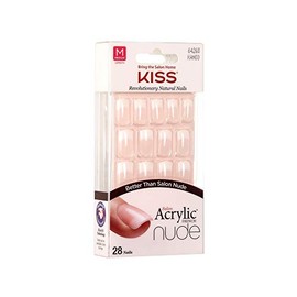 Kiss Salon Acrylic Nude French Nails 28 Count (Cashmere) by Kiss