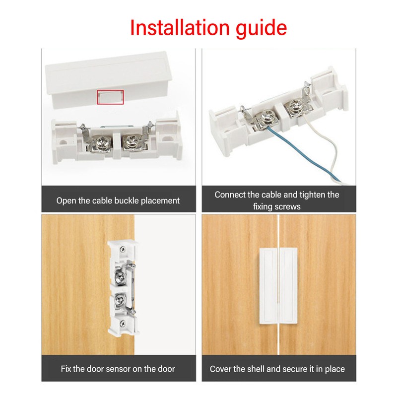 2 Sets Magnetic Door Switch Wired NC NO Normally Open