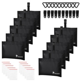 Yexcend 10 Packs Boat Cover Sand Bag Mooring Kit, 600D Marine Grade Polyester Canvas with Tarp Clip Accessories