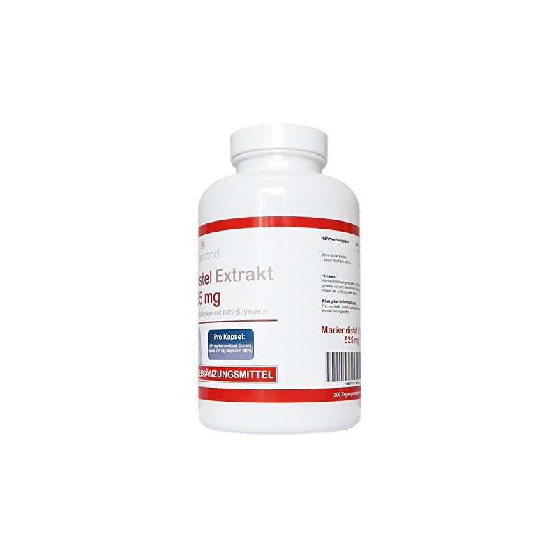 Milk Thistle Extract Vegetarian Capsules 525 mg – 80% Silymarin