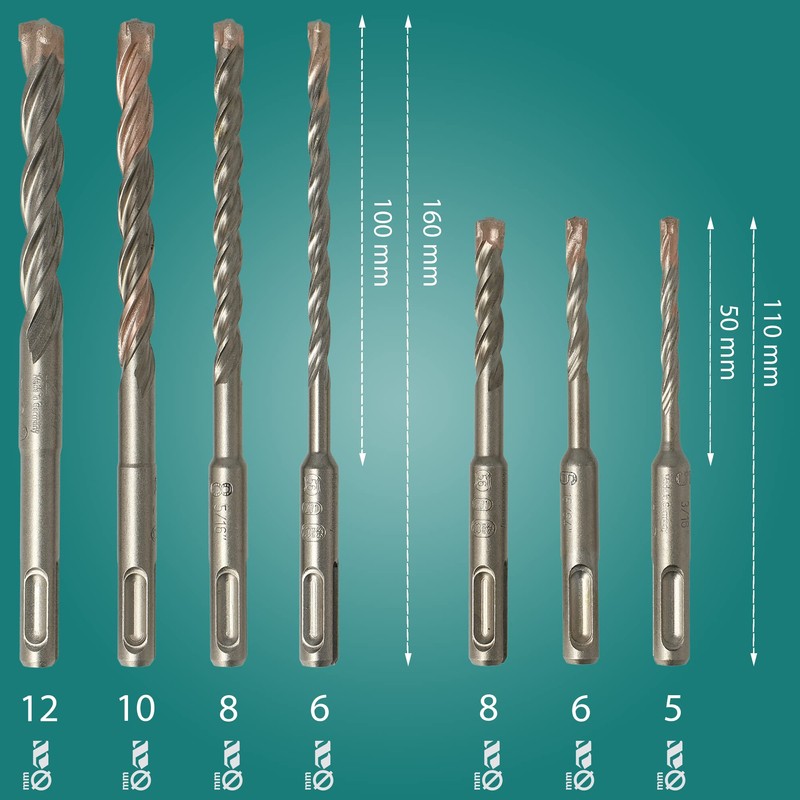 heller Trijet SDS- plus Hammer Drill Bit Sets