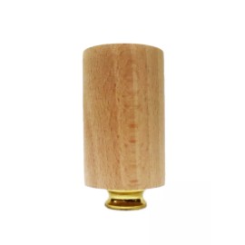 Lite Accents Lamp Finial-SOLID BEECH WOOD CYLINDER-W/Dua
