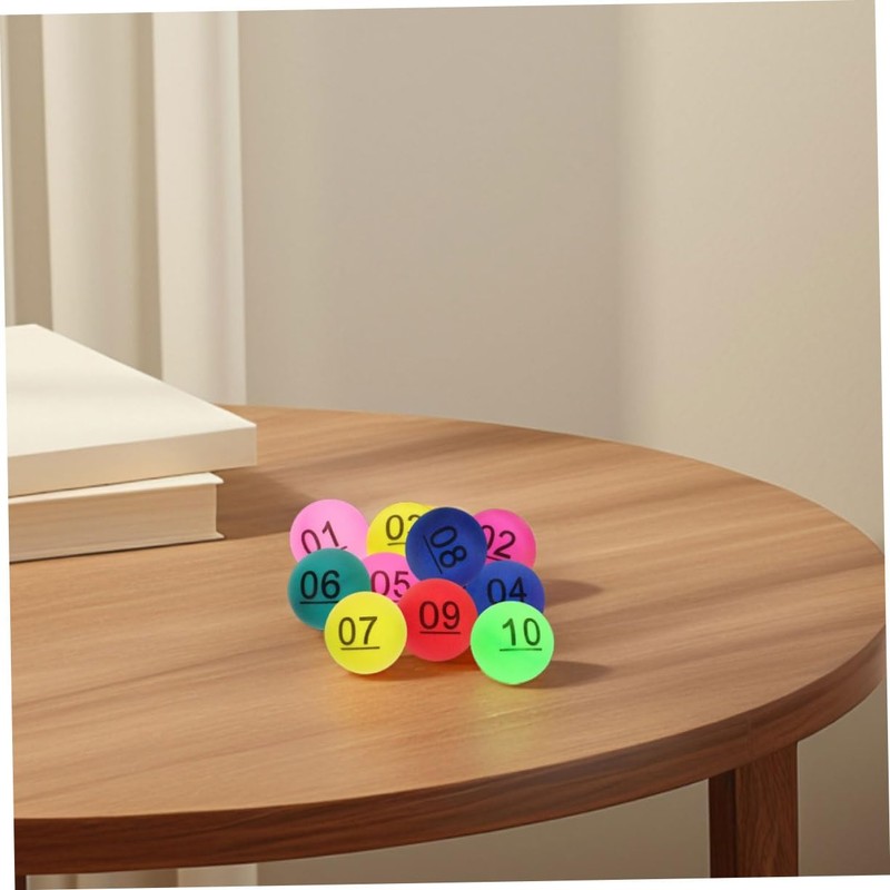 WOONEKY Small Plastic Balls 20 Pack DIY Project Balls Printed