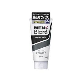 Kao Men's Biore Double Scrub Face Wash, 4.6 oz (130 g) x 5 Piece Set