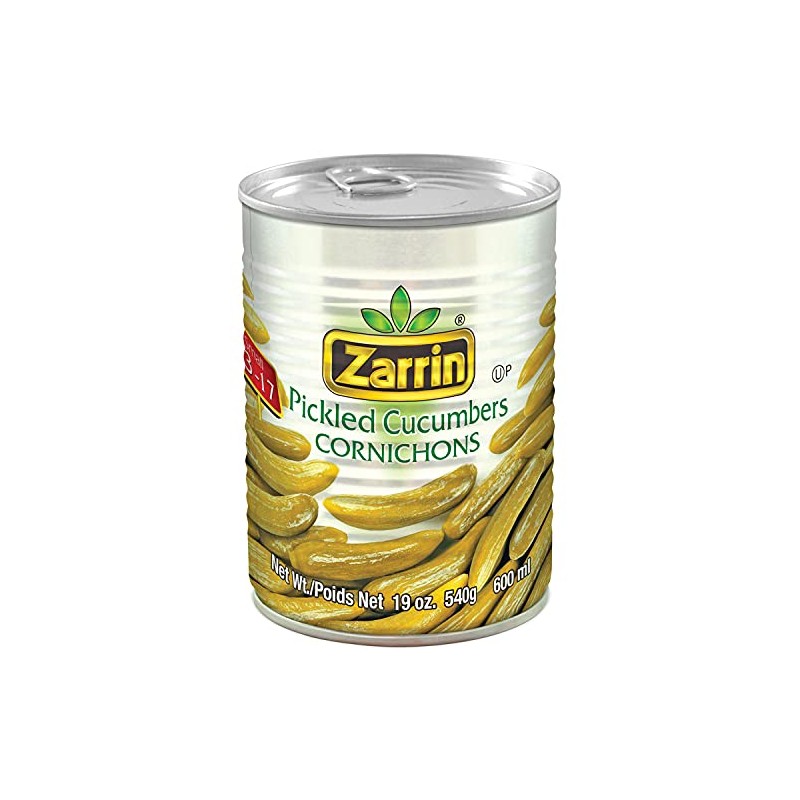 Zarrin - Pickled Cucumber Cornichons, 19 Oz (Pack of 4)