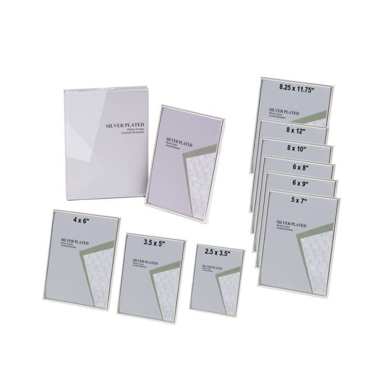 3.5 x 5-inch Silver Thin Edge Single Photo Frame Stands