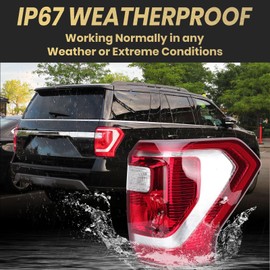 KAPAMZ Tail Light Compatible With 2018 2019 2020 2021 Ford Expedition XL XLT Rear Lamp Assembly Halogen Type Brake Lamp With Blubs, Rear Tail Light, Right Passenger Side