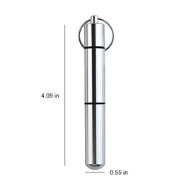 ZGGAZCA Pocket Toothpick Holder Portable Keychain Case Waterproof Aluminium Alloy Toothpick Box with Key Ring Compact Travel Holder for Toothpicks Purse Accessory Small Metal Tooth Pick Case