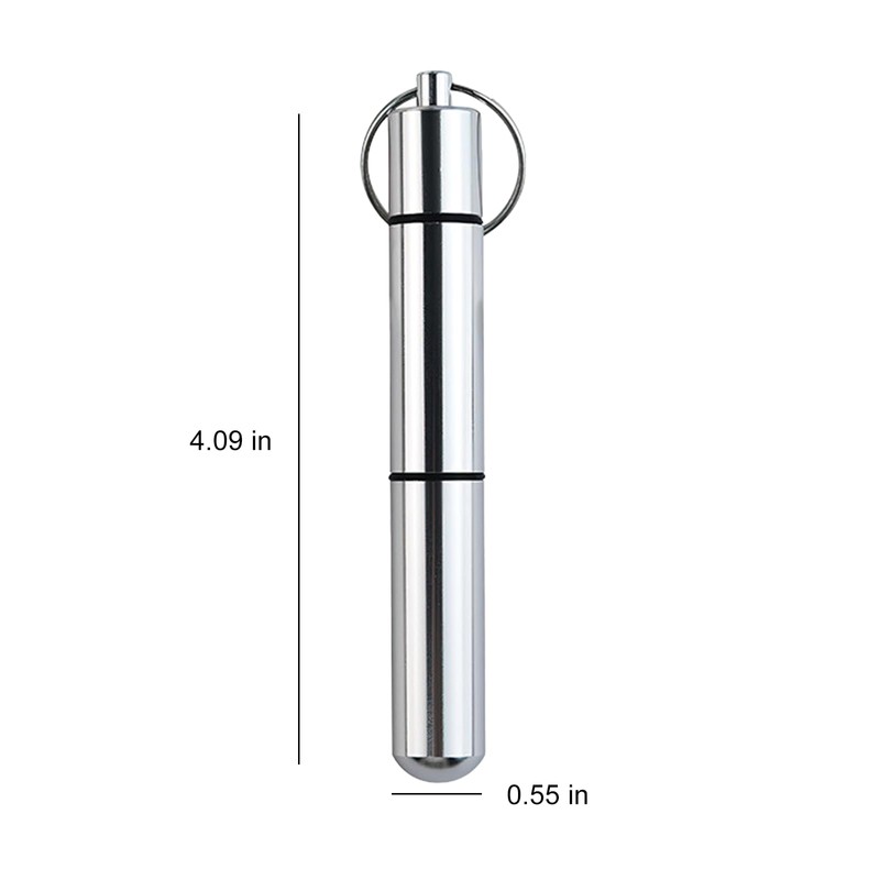 ZGGAZCA Pocket Toothpick Holder Portable Keychain Case Waterproof Aluminium Alloy