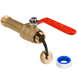 WHK Water Heater Drain Valve 3/4"MIP X 3/4" Male GHT Connection to drain or Flush Hot Water Heater Faster and Easy Big Full Port (Lead-Free Brass,3 Inch Shank with Long Handle,Straight)