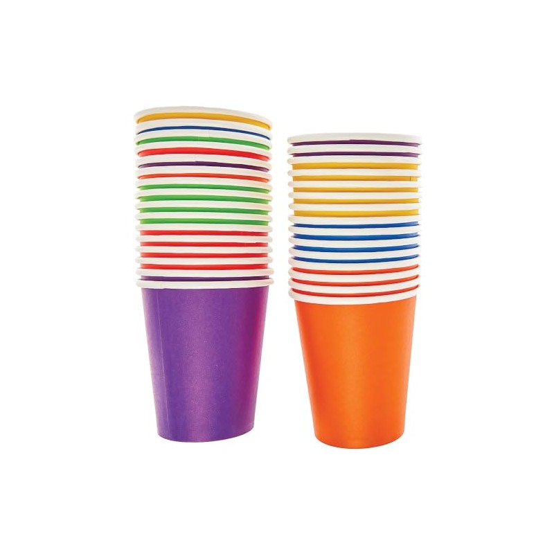 Baker Ross FN129 Rainbow Colours Paper Craft Cups - Pack