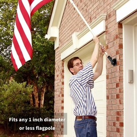 Flag Mount,Heavy Duty Flag Pole Mount Adjustable | 1 Inch Inner Diameter Rust Proof Holder for July 4Th Sports Events Beach House Holiday