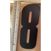 NOS OLD SCHOOL BMX BLACK PLATE NUMBER 8
