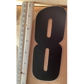 NOS OLD SCHOOL BMX BLACK PLATE NUMBER 8