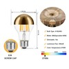 KarlunKoy Half Chrome Light Bulbs,Half Gold Tipped Dimmable 6W (Equivalent