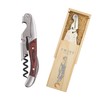 Twine Wood Handle Double HInged Corkscrew, Stainless Steel Wine Key