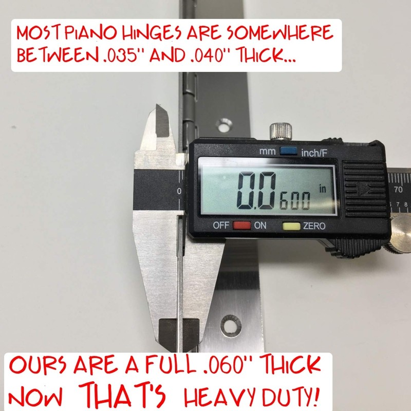 Heavy Duty 2" x 24" 201 Stainless Steel Piano Hinge