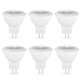 YUIIP MR11 LED Bulb 3W 12V AC/DC Low Voltage LED Spotlights, 20W 25W 35W Halogen Equivalent, Warm White 3000K GU4 Bi-Pin Base Light Bulbs for Landscape Accent Recessed Track Lights, 6-Pack