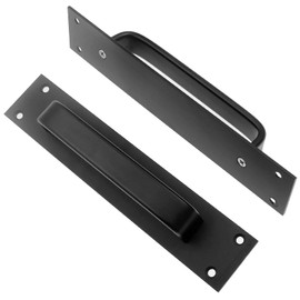 Jiozermi 2 Pack Sliding Barn Door Handle, 7.9 Inch Gate Door Handle, Aluminium Alloy Door Pull Handle for Sliding Barn Door Gate Cabinet Closet Drawer Garage Shed, Black