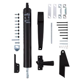Wright Products Lanai Corrosion Resistant Screen Door Hardware Kit – Pneumatic Closer with Push-Button Latch, No Lock Out, Hold-Open Washer (Transitional, Bronze)