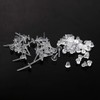 HIRAISM Transparent Earrings, Resin Earrings, 100 Pieces, Large Capacity