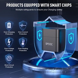 SPELEC 3600mWh Safe Rechargeable Power Units with Fast Charging Storage Case, 1.5V Constant Output, High-Capacity, Long-Lasting Performance, and Reliable Energy Solution Compatible with AA Batteries Recharger