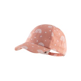 Sterntaler Baseball Cap Rainbow Girls' Peaked Cap All-Over Print Summer Cap with Metal Clasp for Size Adjustment Sporty Baby and Children's Visor Cap, Light brown, 51