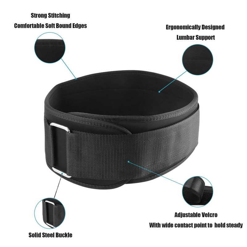 Vishusju Weightlifting Belt 6 Inch Back Lumbar Support for Men
