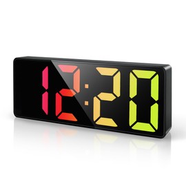 Lafocuse RGB Digital Alarm Clock Bedside with Colorful Display