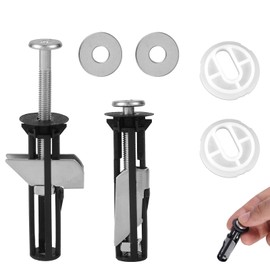Heavy Duty Toilet Seat Fastener Bolt Kit, Waterproof Stainless Steel Toilet Lid Screws Nuts Universal Seat Hinges Bolts Fastening Replacement Kit for Bathroom Toilet Fixing Accessories