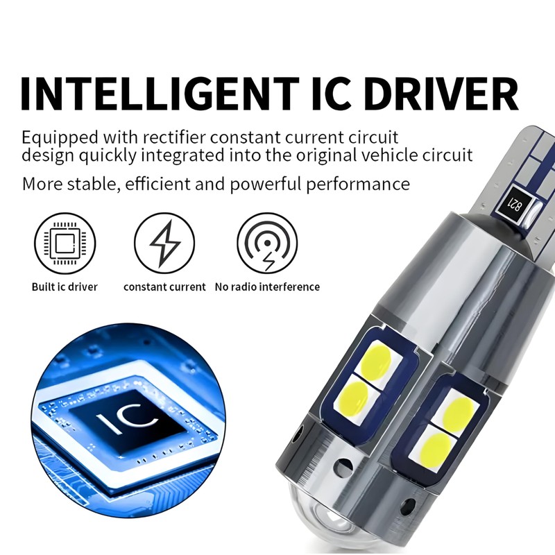 Car Passion Coppia Luci Targa Led CANBUS T10 W5W 6000K