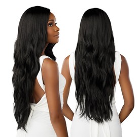 Sensationnel Bare lace fulllace wig - unit 5 human hair blend all lacefrontal glueless synthetic 180 degree preplucked hairline (1 JETBLACK)