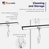 TOOVEM 14-Inch Stainless Steel Shower Squeegee with Hooks
