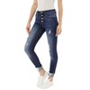 Kan Can Women's High Rise Button Fly Super Skinny Jeans