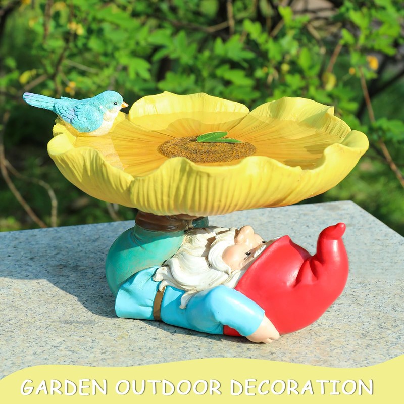 MUMTOP Bird Baths for Outdoors, Outdoor Garden Birdbath Bowl Resin