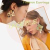 Iaceble Boho Large Disc Drop Earrings Hammered Disc Earring Disc