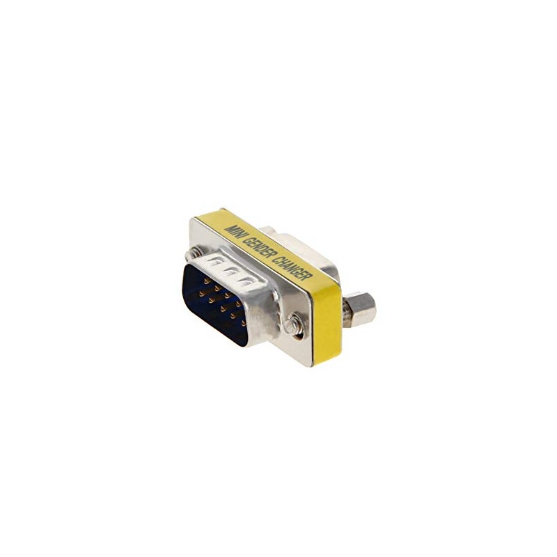 Heyiarbeit 9-pin 2-Row DB9 VGA Gender Changer Male to Female