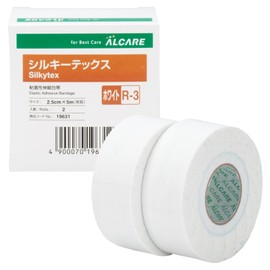 Alcare Silky Tex Adhesive Elastic Bandage 19631 White R-3 No. 2 Rolls Surgical Tape Catheter Taping Gauze Compress Fixation