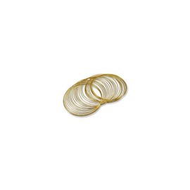 Round Large Bracelet Memory Wire Gold Plated Steel 1/2oz.