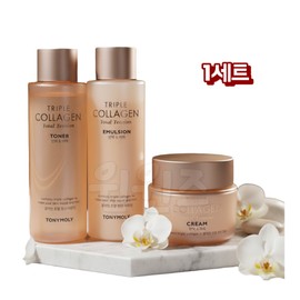 Tony Moly Triple Collagen Total Tension 3 Piece Set Toner Emulsion Cream / 토니모리 트리플 콜라겐 토탈 텐션 3종 세트 토너 에멀젼 크림