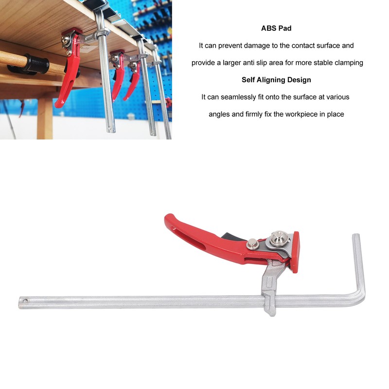 Ratchet Track Clamp 300x60mm Large Clamping Force Self Alignment Ratcheting
